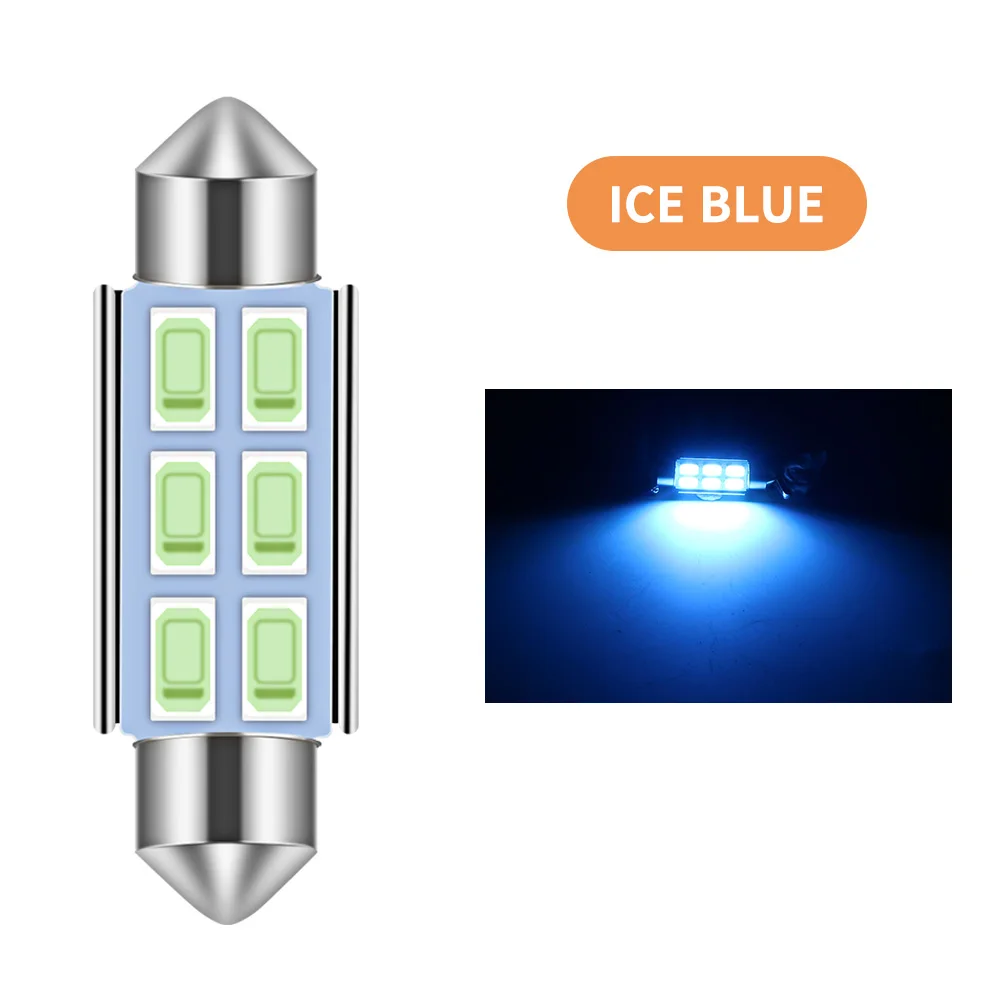 4 Stücke C5W Led Auto Girlande-31mm 36mm 39mm 42mm für Auto Kennzeichenbeleuchtung Leselampe Weiß Kristall Blaue Farben – Detail 12
