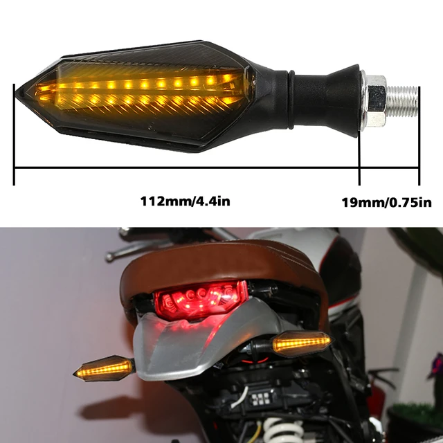 Universal Motorcycle Flashing Turn Signal Light 12 Led Lights For