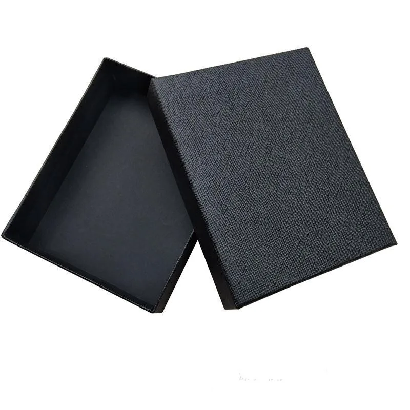 Черная квадратная коробка для упаковки ювелирных изделий, картонная подарочная коробка для браслетов, ожерелий, органайзер, чехлы, контейнер для хранения ювелирных изделий, коробка