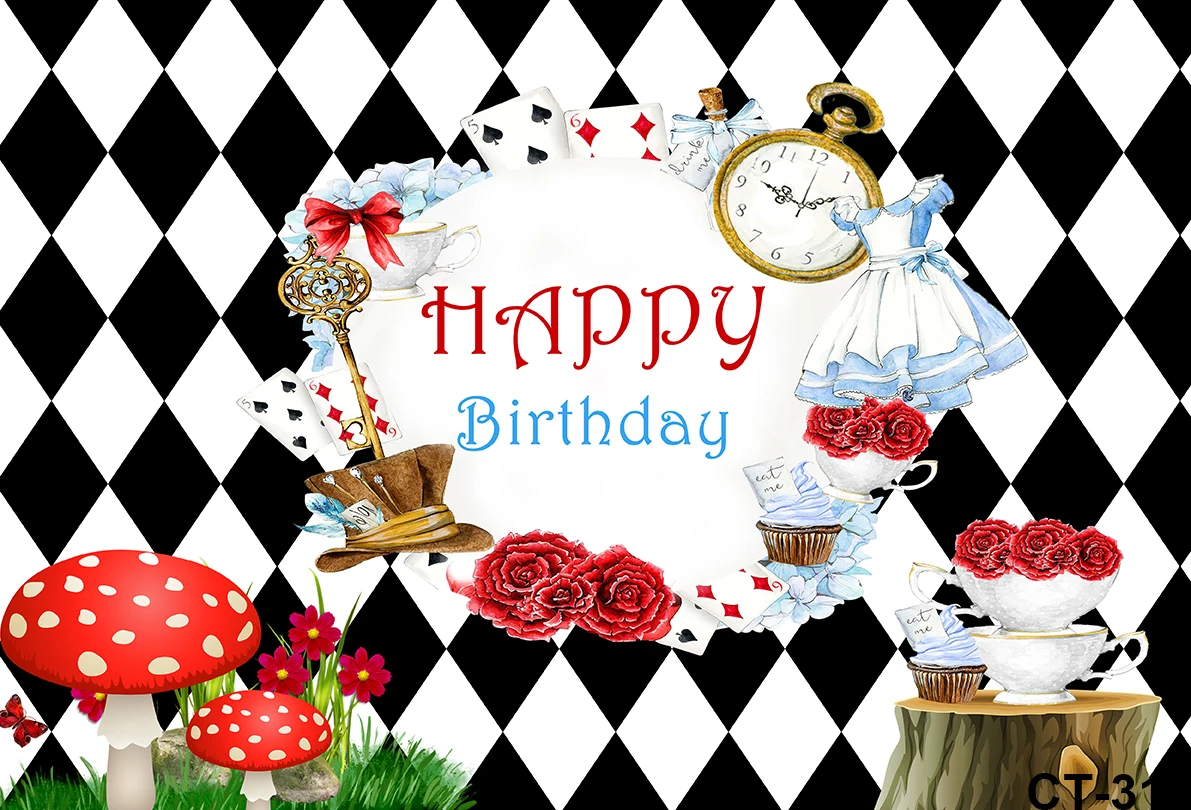 Alice nel paese delle meraviglie fondale bambina compleanno foto fotografia  sfondo castello dei sogni principessa Studio puntelli Photophone Festa -  AliExpress, image size:1191x810