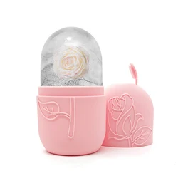 Enhanced Silicone Facial Ice Roller for Skin Care and Beauty Treatments (Pink)