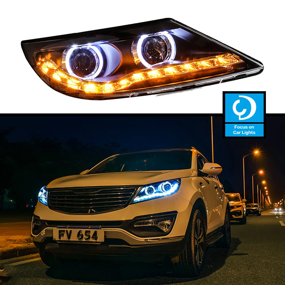 Phares De Voiture Pour Kia Sportage Phare LED 2011 2014 Lampe