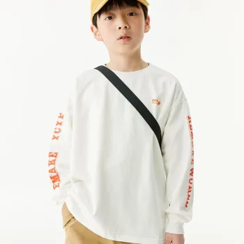 Loose T-shirt Printed Undershirt for Spring and Autumn 3 Year Old Boy Clothes Boys Kids Oversized 2025 Children's Clothing Top