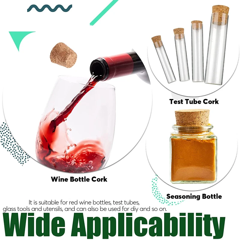Tappi Di Sughero Conici Per Bottiglie - 5/10/20/50 Pezzi, Varie Dimensioni, Per Vino, Oli, Progetti Fai Da Te
