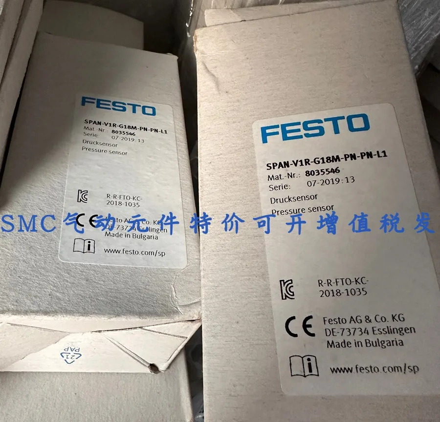 

Original FESTO Festo Pressure Sensor 8035546 SPAN-V1R-G18M-PN-PN-L1 In Stock