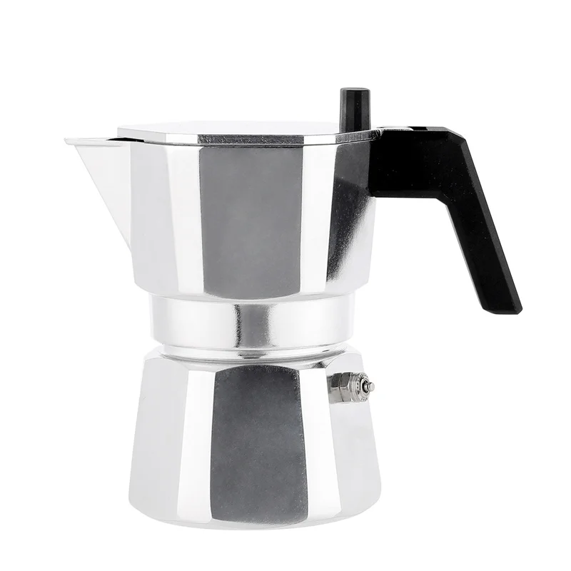 

Aluminum Espresso Coffee Maker Pot, Classic Italian Coffee Maker, Stovetop Home, Double Valve, 120ml, 2Cup