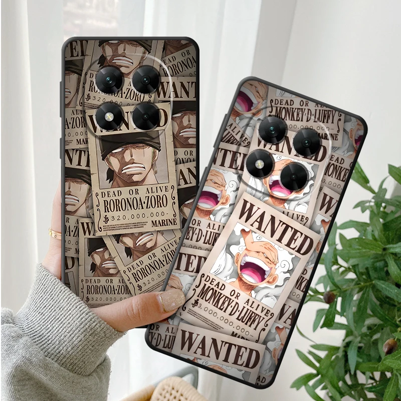One Piece Wanted Notice Black Soft Phone Cover Case