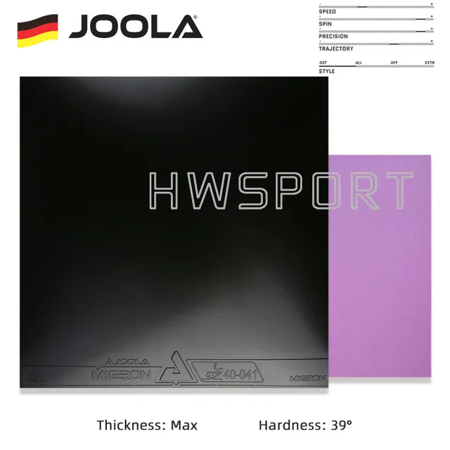 JOOLA Micron Table Tennis Rubber Brand New Sticky Offensive Loop Ping Pong Rubber with Sturdy Sponge
