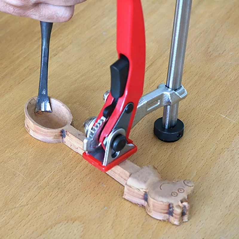 Desktop Dog Hole Fixing Clamp 1/2pc 19mm/20mm Adjustable Steel Table Clamp for Woodworking Workbench Fixing Ratchet F Clamp woodworking clamp,woodworking tools,woodworking tool