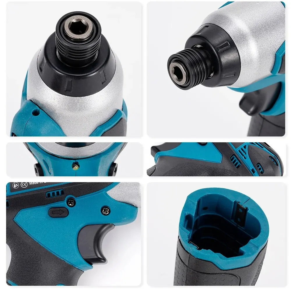 Hormy Compact 12V Electric Screwdriver 2500RPM 100N.m Cordless Impact Screw Driver Motor Compatible For Makita 10.8V Battery 6