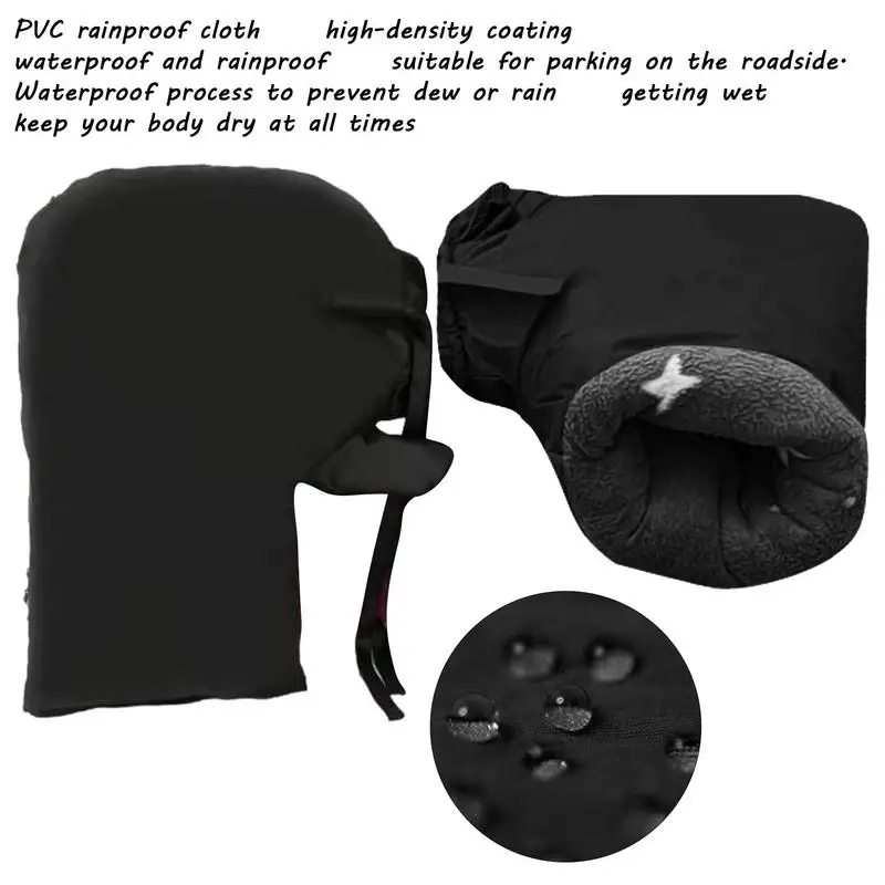 Winter Motorcycle Handlebar Mittens Windproof Warm Motorcycle Hand bar Cover Battery Bike Windshield Gloves Handlebar grip Muffs