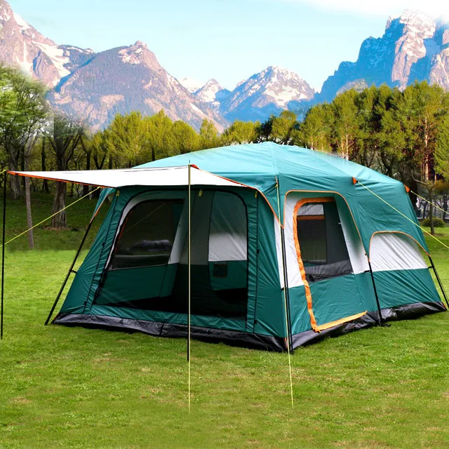 Picnic Camping Tent Waterproof Outdoor Multiple Portable Large And Medium Tent Group Camping Two Rooms One Hall Four Season Tent 4