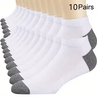 Chaussettes confortables respirables de cheville de coton de la mode des hommes 10pairs, chaussettes de l'été des hommes 3