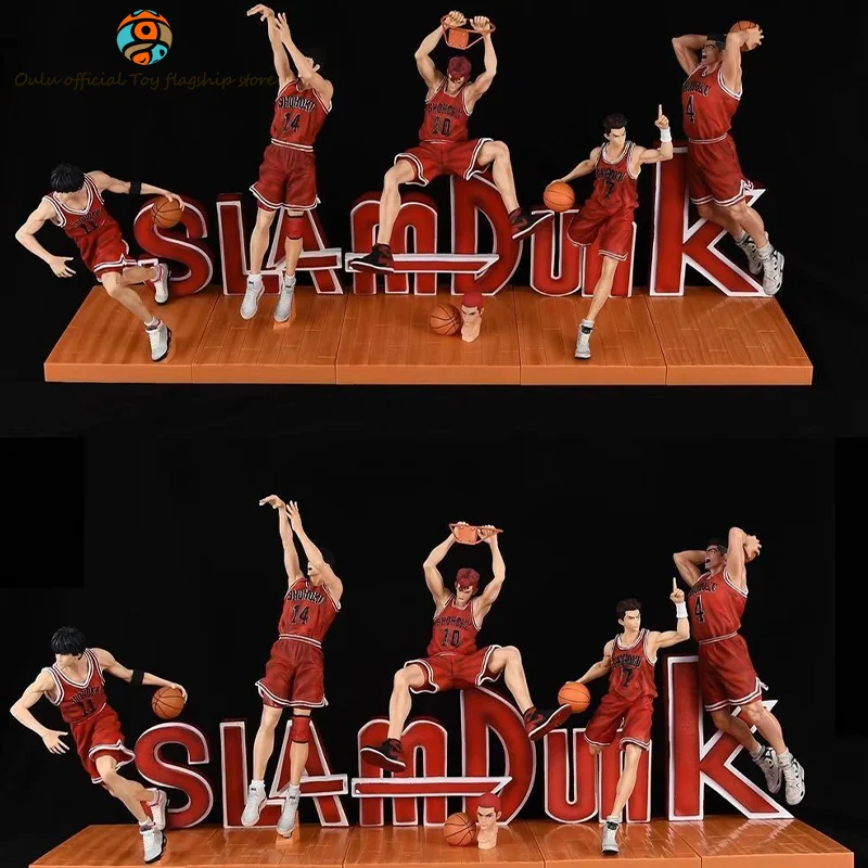 

Slam Dunk Anime Figurine Sakuragi Hanamichi Rukawa Kaede Miyagi Ryota Mitsui Hisashi Akagi Takenori Action Figure Room Decor