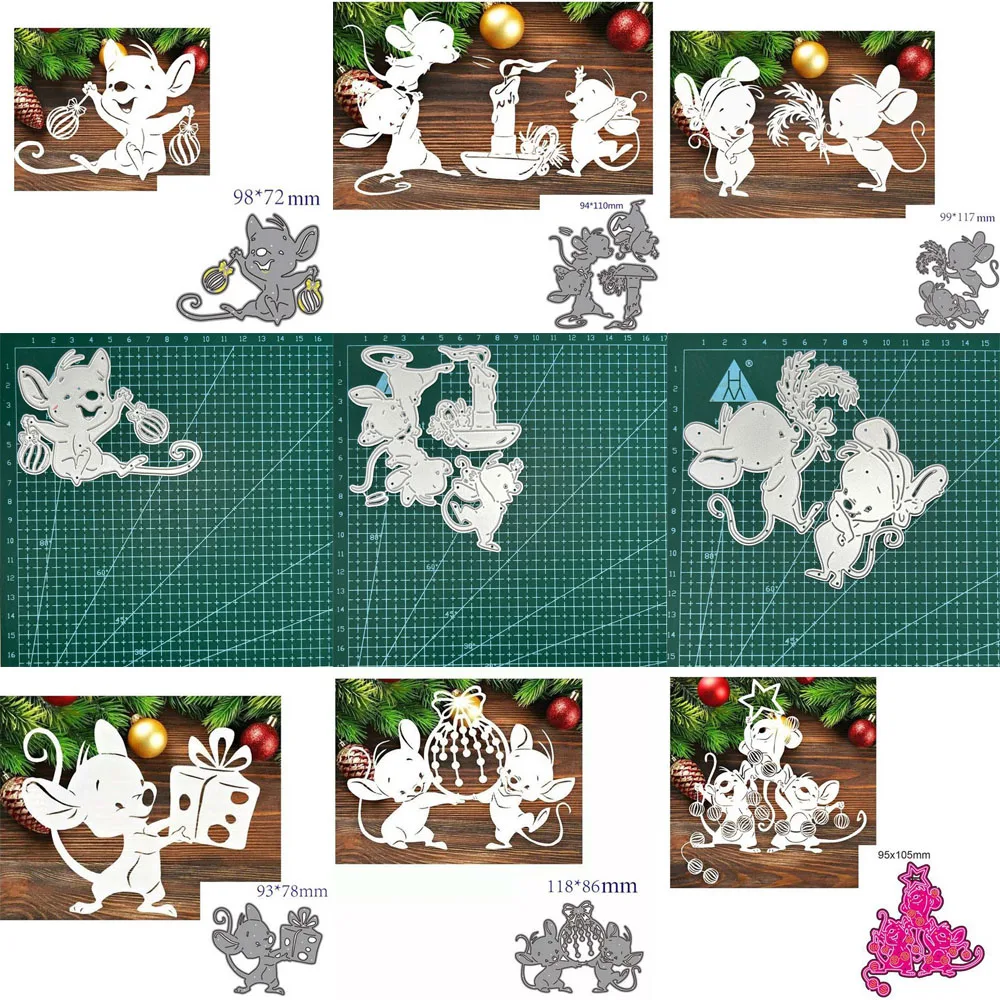 Matrices Découpe Souris de Noël - Scrapbooking & DIY Fêtes