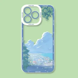 Japanese Anime Scenery Shockproof Transparent Phone Case - iPhone 12 Mini (-1)