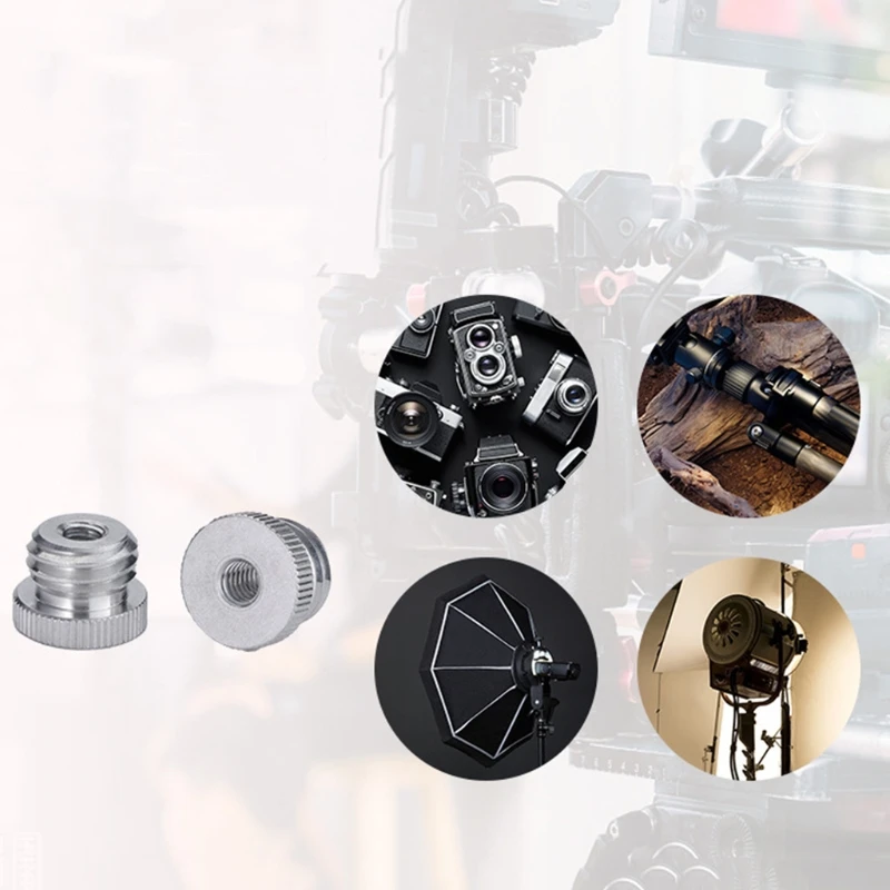 

Screw Adapter Aluminum Alloy Thread 1/4'' Female to 5/8" Male 3/8 Female to 5/8 Male Level Camera Tripod Use