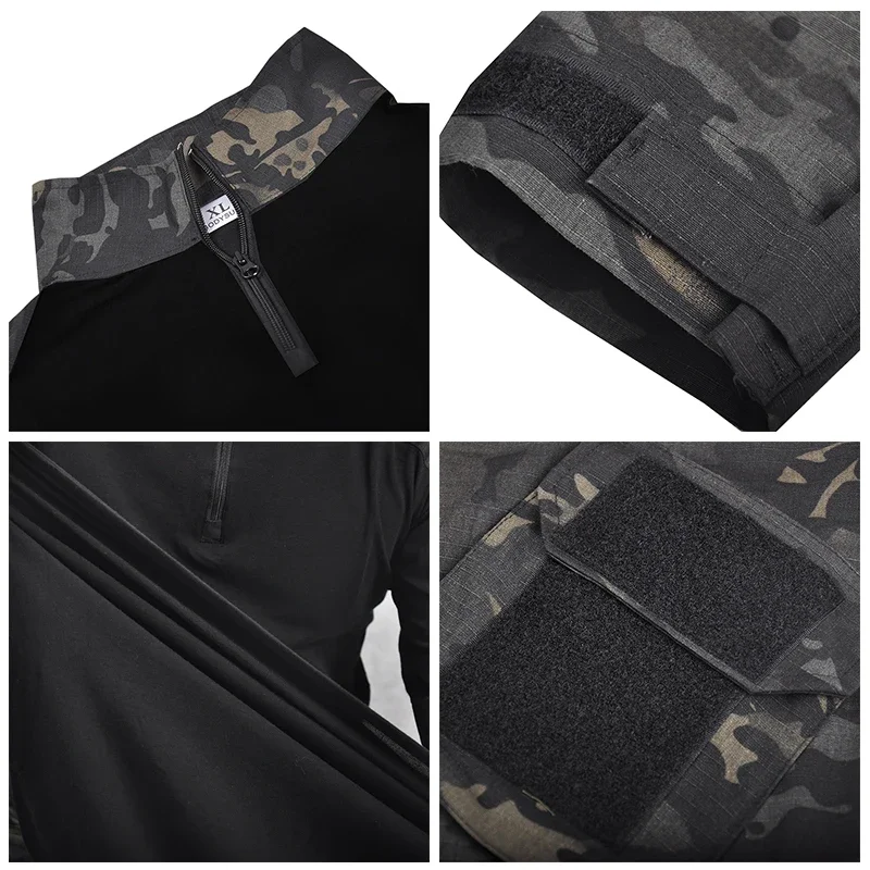 HAN WILD Hunting Suit Multicam Military Shirt Pants Camouflage Tactical Army Combat Ghillie Suit Men Outdoor Airsoft Uniform