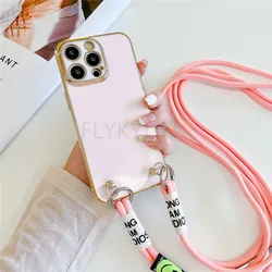 Nova Plating Crossbody Lanyard Strap Phone Case - Soft Silicone Cover for Nova 8 SE (4)