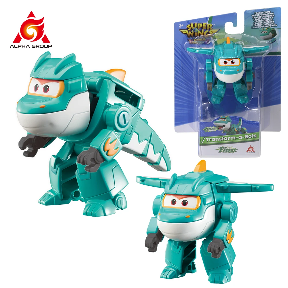 Super Wings S6 Tino 2 inches Mini Transforming Anime Deformation Plane Robot Action Figures Transformation Kids Toys Gifts