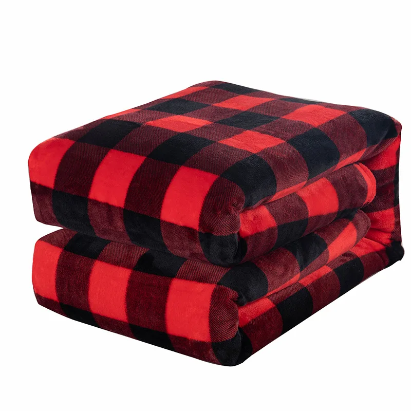 InyahomeFleeceChristmasThrowBlanketforCouchSofaBedBuffalo
