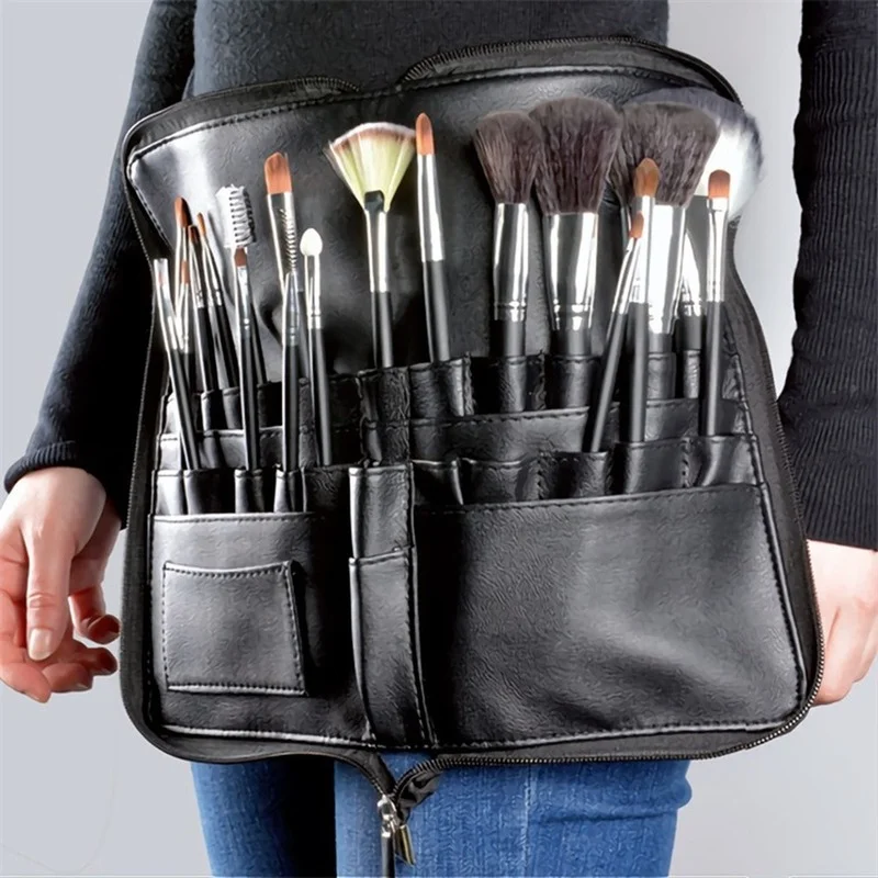 Multi-function Large Capacity Pu Cosmetic Waist Bag Brush Bag With Belt For Makeup Artist - Makeup Brushes - AliExpress