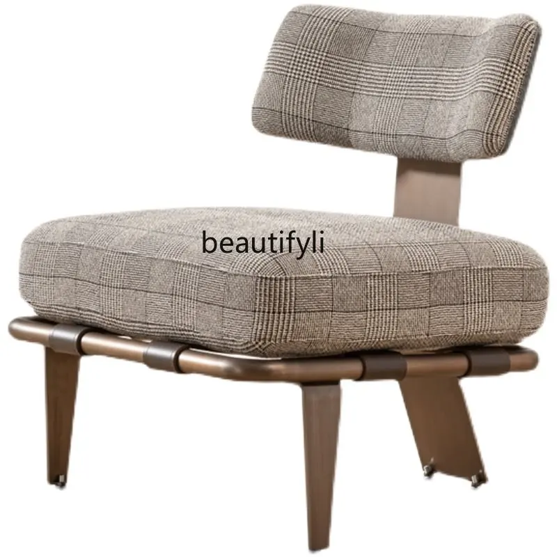 Italian Modern Single-Seat Sofa Chair Creative Fabric Lazy Leisure Chair Senior Meeting Chair