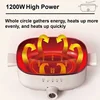 3.5L Electric Cooking Pot Multi-function Pot 5-speed Adjustable Electric Wok Large Capacity Hot Pot Non-stick Kitchen Tool 220V 5