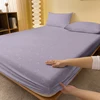 1 Simple modern Plant Flower printed matte Fitted Sheet, bedroom printed bed cover, bedding (excluding pillowcases) 2