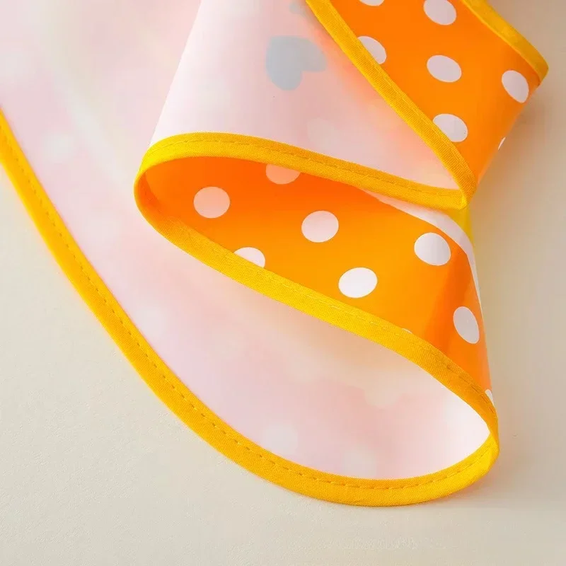 Cartoon Reusable Baby Waterproof Bib Cute EVA Saliva Towel Anti Dirty Apron Feeding Drool Towel for 1-3 Years Old Children