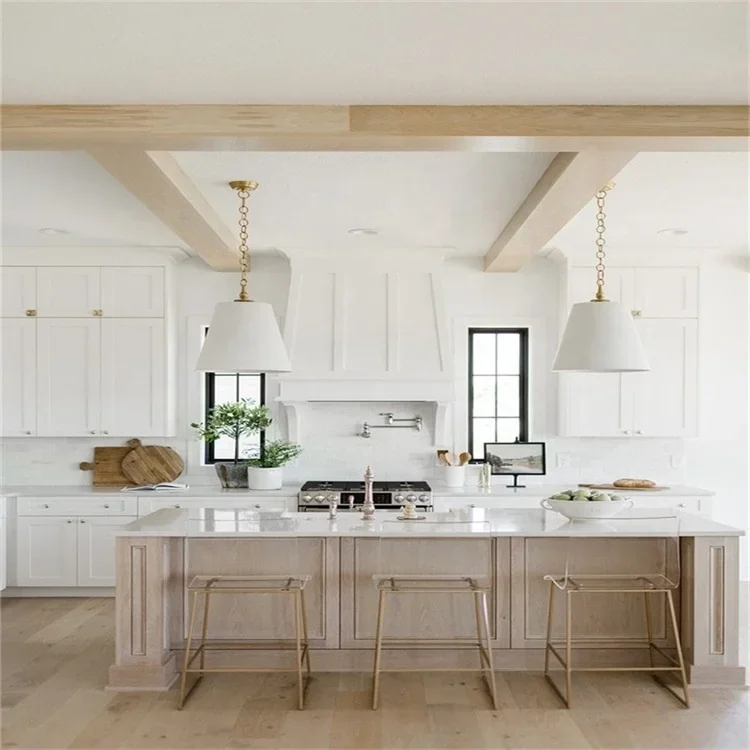 Rta Kitchen Cabinet Matte Original Wooden Kitchen Island Modern Column Shaker Style Countertop