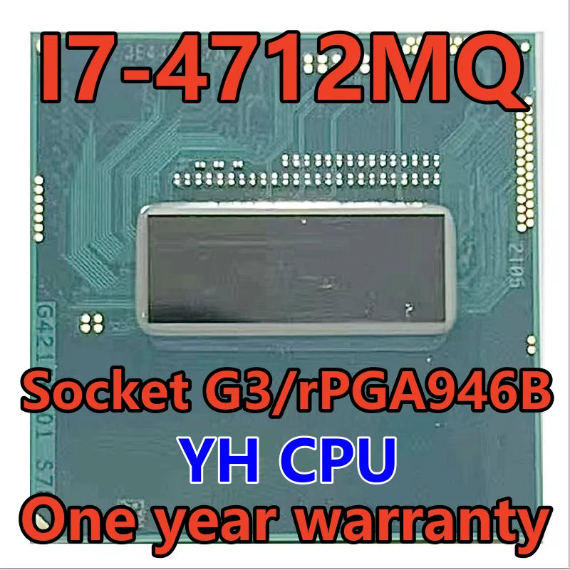 

i7-4712MQ i7 4712MQ SR1PS 2.3 GHz Quad-Core Eight-Thread CPU Processor 6M 37W Socket G3 / rPGA946B