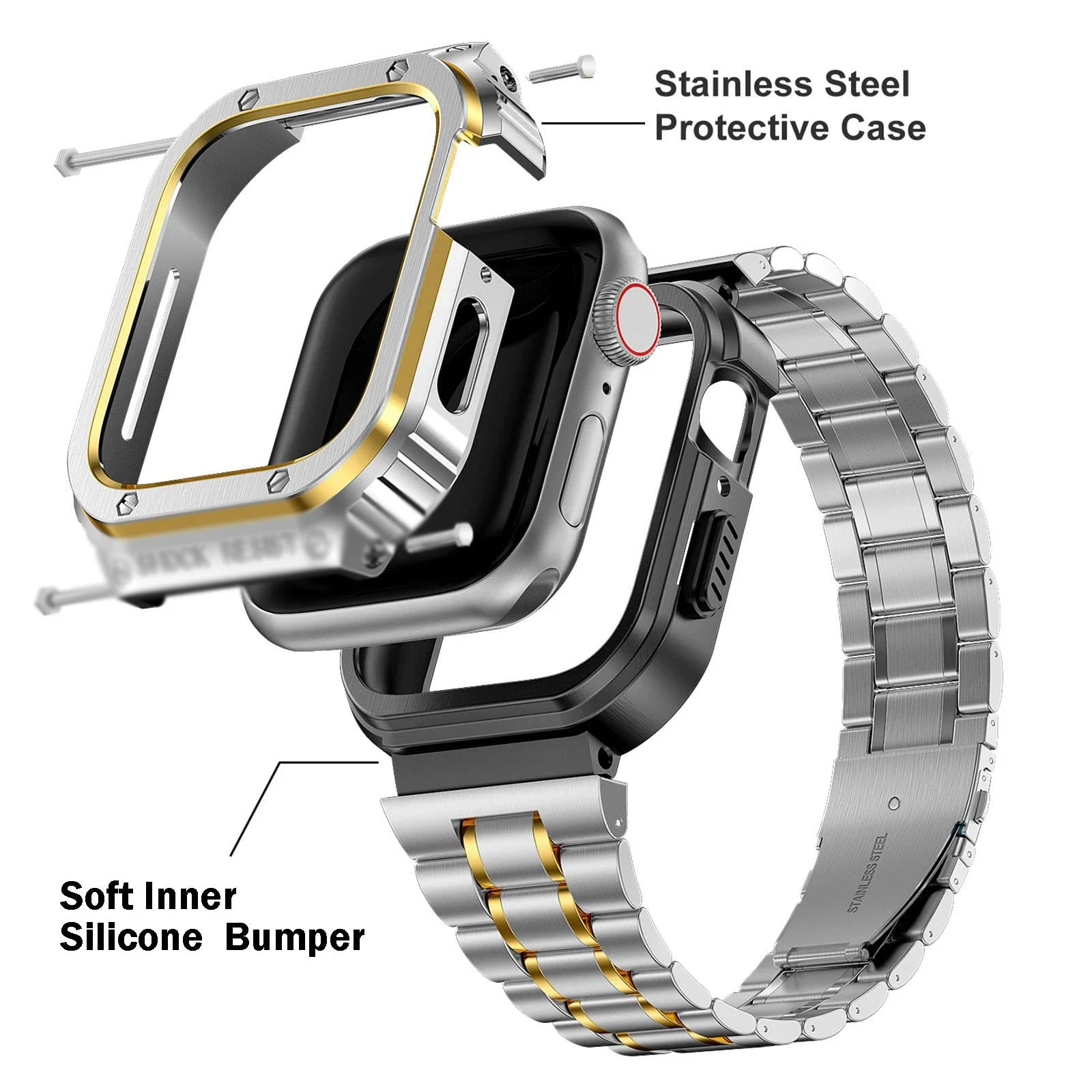  ġ  ŰƮ ̽ + Ʈ,  ġ Ʈ 49mm, Ż , η ƿ , iWatch 8, 7, SE, 6, 5, 45mm, 44mm Ʈ