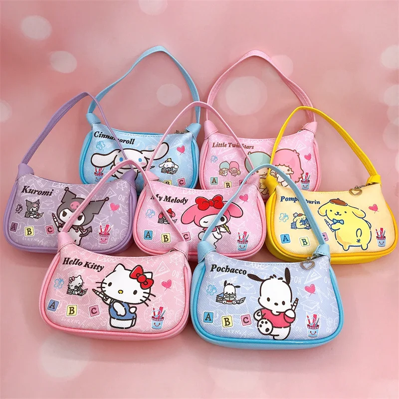 

Hello Kitty Kuromi Melody Cinnamoroll погремурин маленькая двойная звезда мультяшная универсальная Модная студенческая Сумочка в подарок