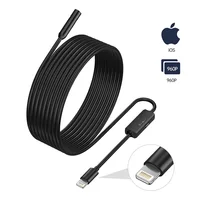 Industrial Endoscope Direct Connect IPhone HD1080P Lightning Camera 8MM 5.5MM Car Pipe Sewer Inspection Borescope Waterproof LED 1