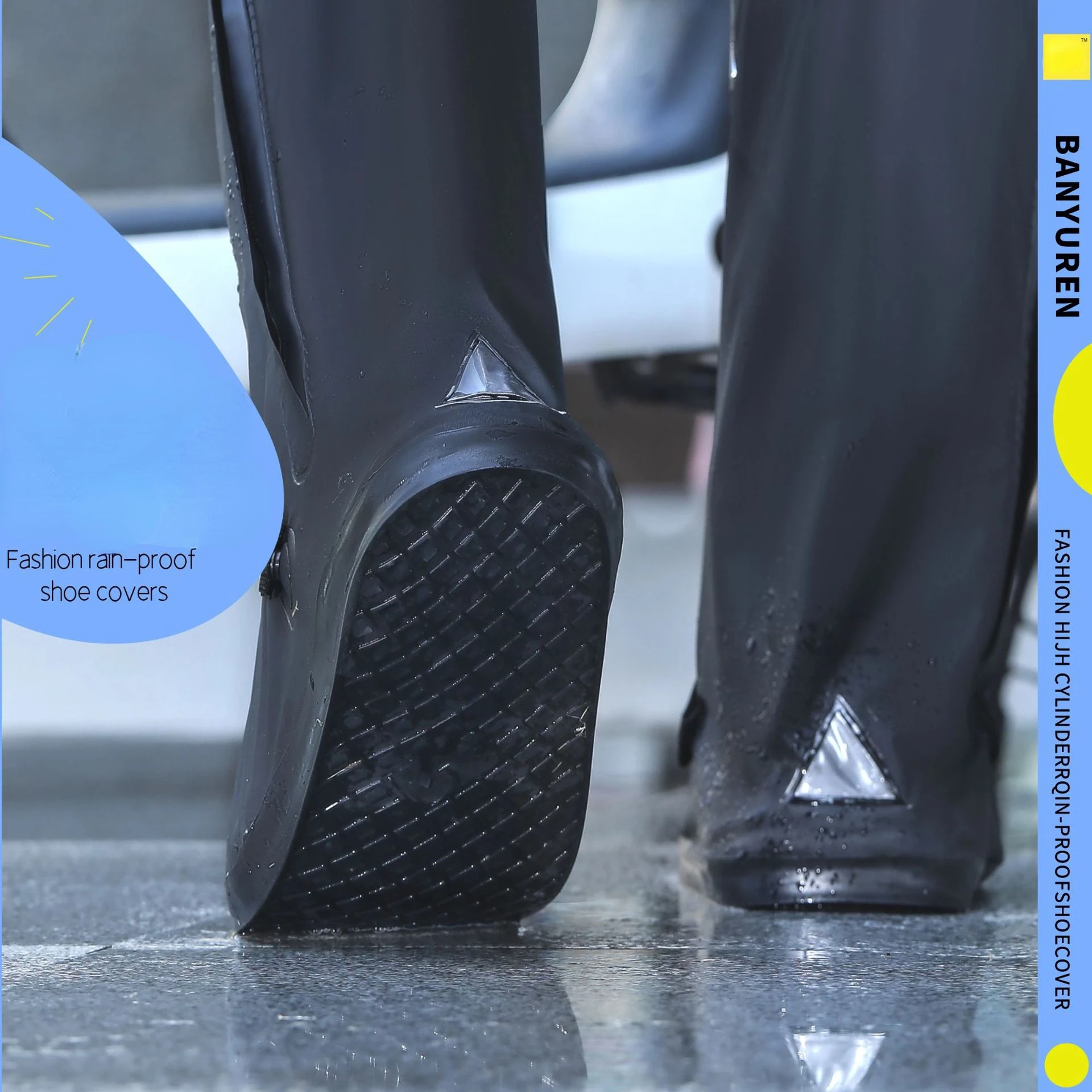 Foldable Fishing Waders Waterproof and Slip-resistant Rain Shoe Cover High Tube Rain Boots Foot Cover Fly Fishing Boots
