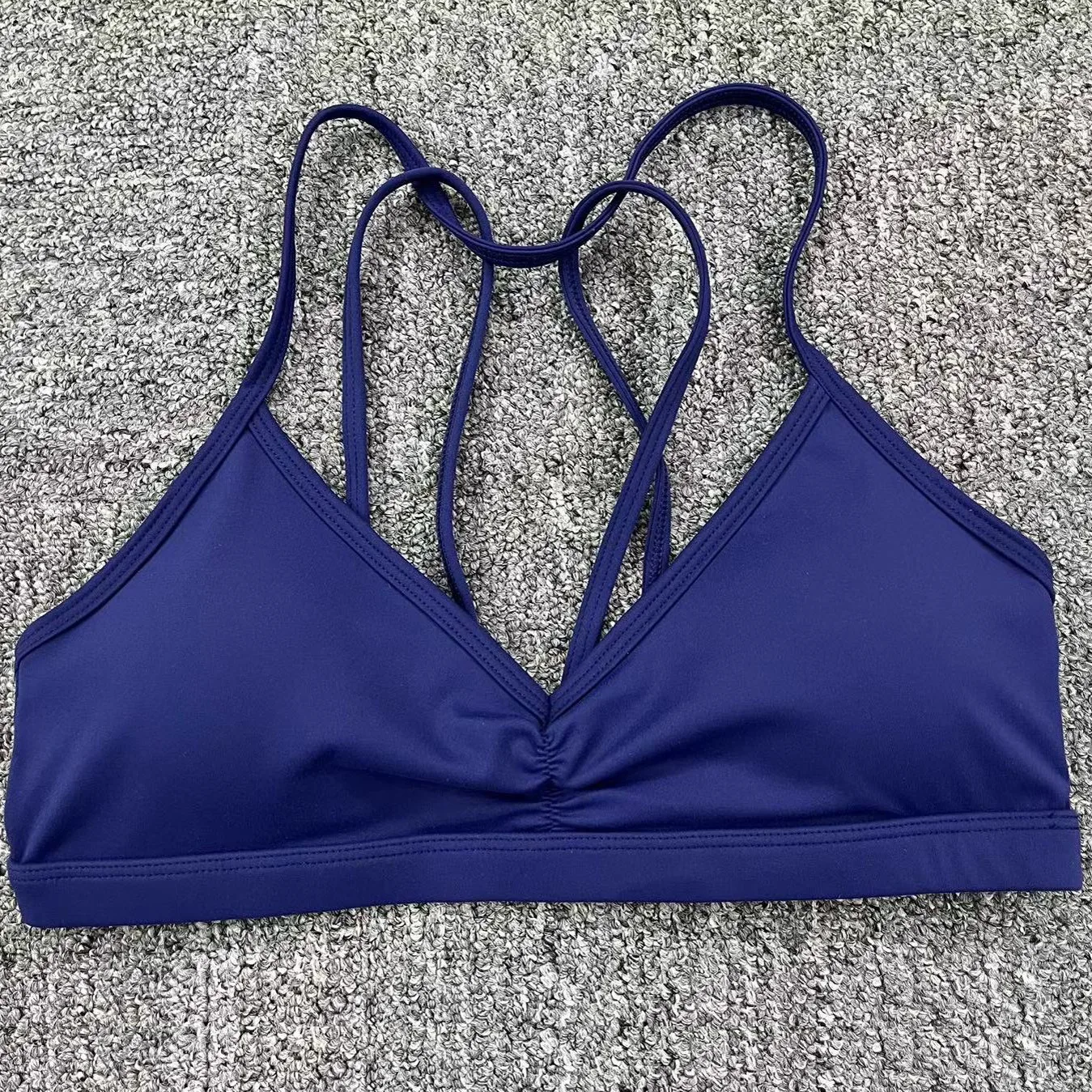 Yoga Sports Bra - Lightweight Nylon Spandex Multi Wear Crop Top with Removable Straps