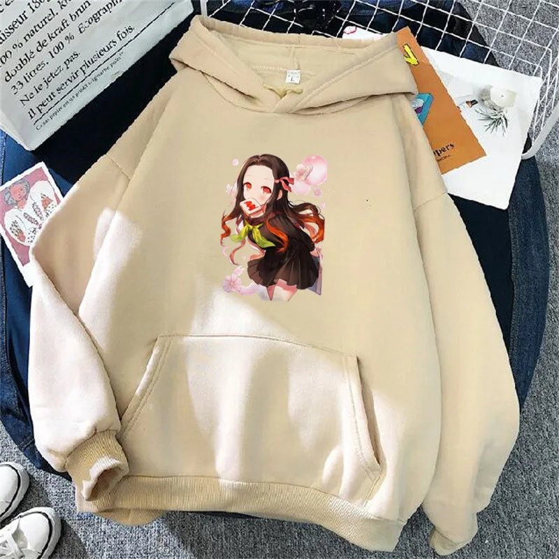

Толстовка женская с капюшоном, Повседневный пуловер с мультяшным принтом, свитшот с длинным рукавом в стиле Харадзюку для девушек, весна-осень