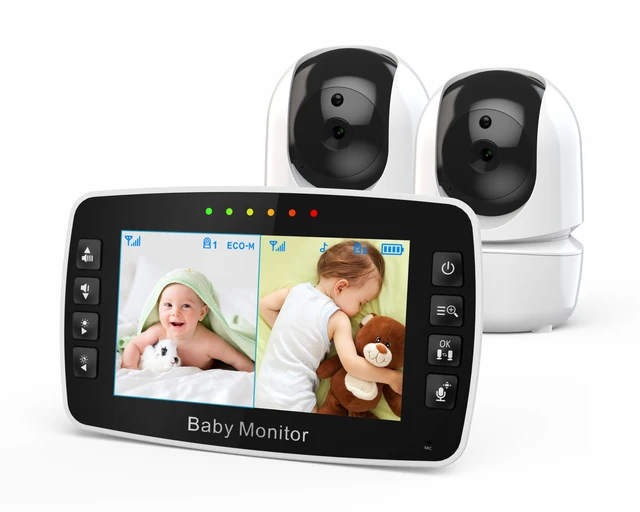 2023 New Baby Monitor 4.3Inch Wireless With PTZ Camera High Security Camera  Night Vision Temperature Monitoring Baby Two camera - AliExpress