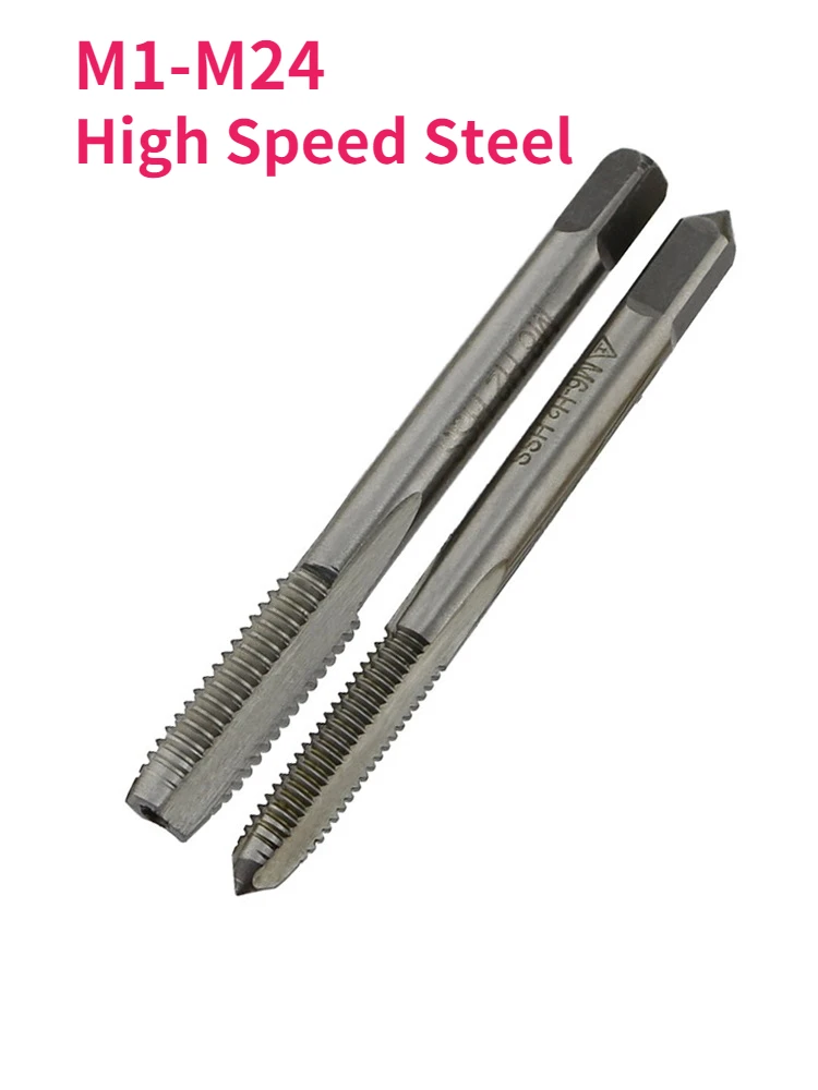 

M1-M24 High Quality HSS Machine Plug Tap Metric Screw Tap Drill Thread Tool Spiral Point Straight Fluted