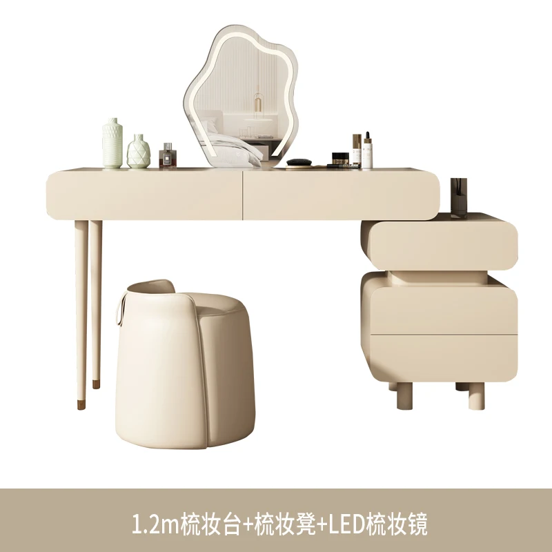 

YY Storage Cabinet Integrated Makeup Table Bedroom Small Apartment Retractable Dresser