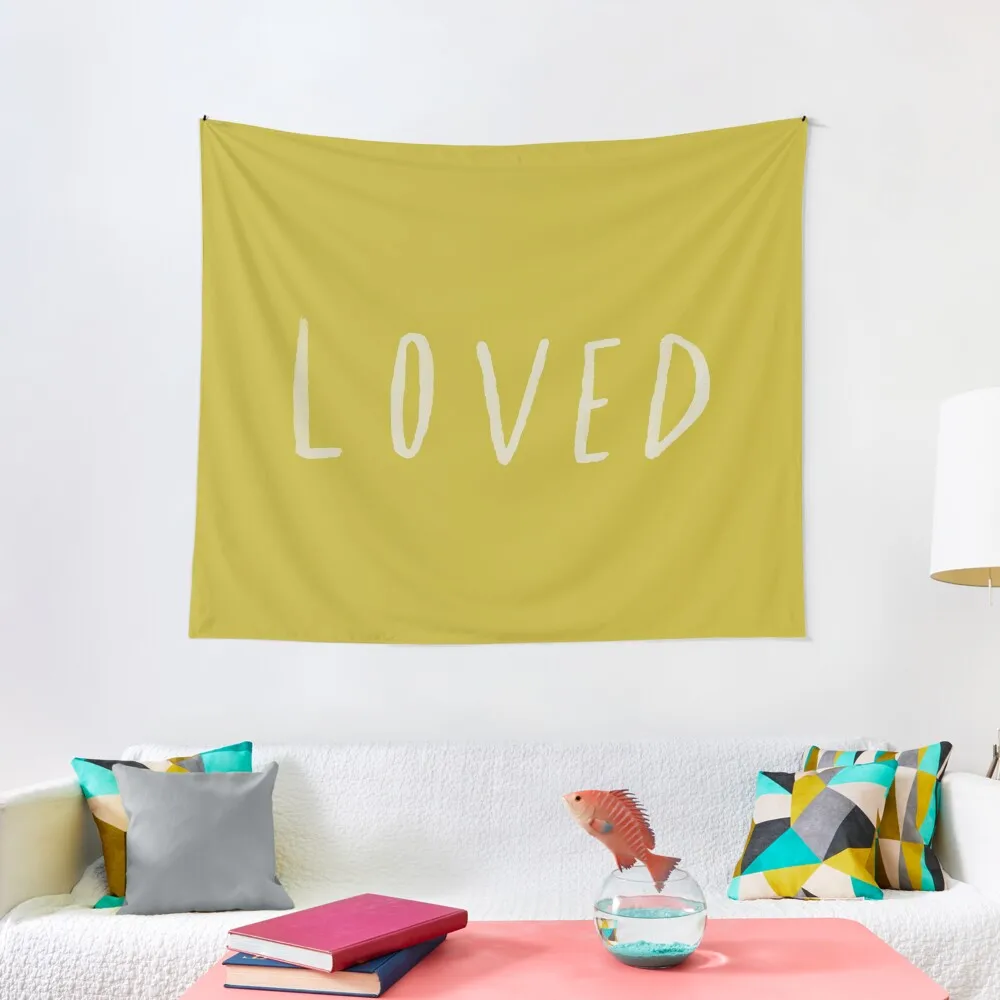 

Loved x Mustard Tapestry Aesthetic Decoration Home Decor Aesthetic