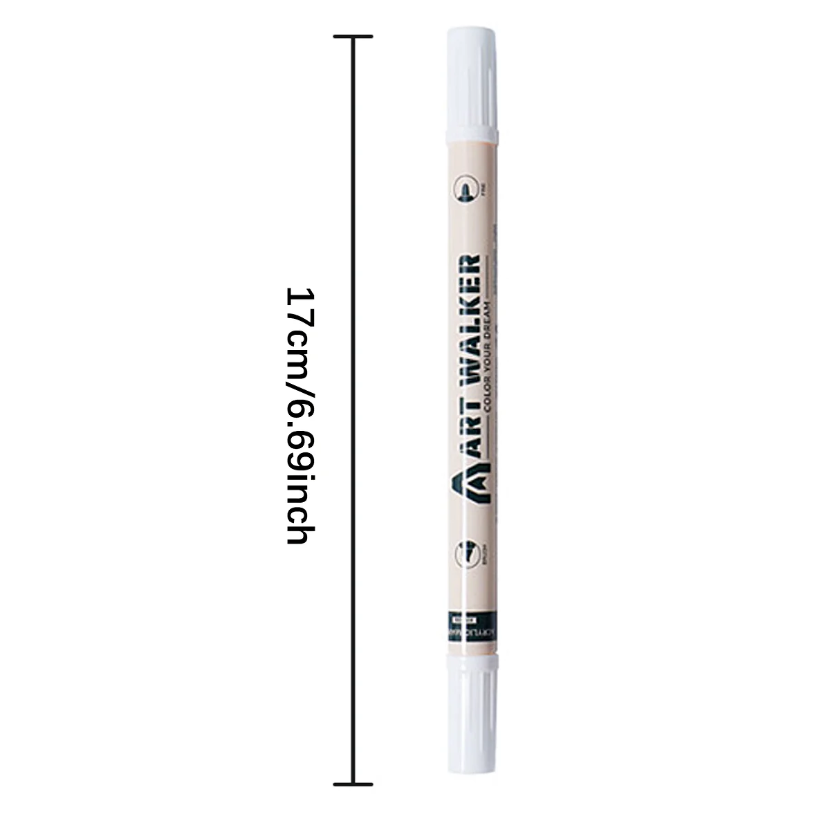 12pcs White Art Brush Acrylic White Paint Marker Pens, Medium Tip, Suitable For Rock Painting, Stone, Glass, Wood, Ceramics 6