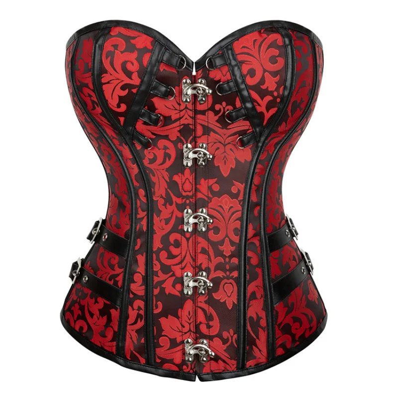 

Women's Corset Vintage Gothic Clothes Bodice Bustier Overbust Burlesque Goth Waist Lace-up Corselet Steampunk Body Shapewear