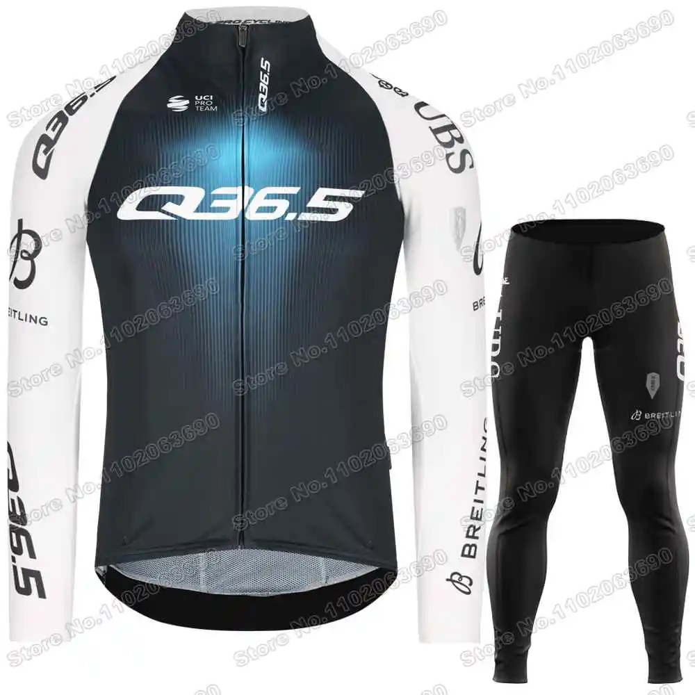 2025 Q36.5 Pro Cycling Team Cycling Jersey Long Sleeve Set Autumn Winter Cycling Clothing Bike Jacket Suit Bicycle Bib Tights 5