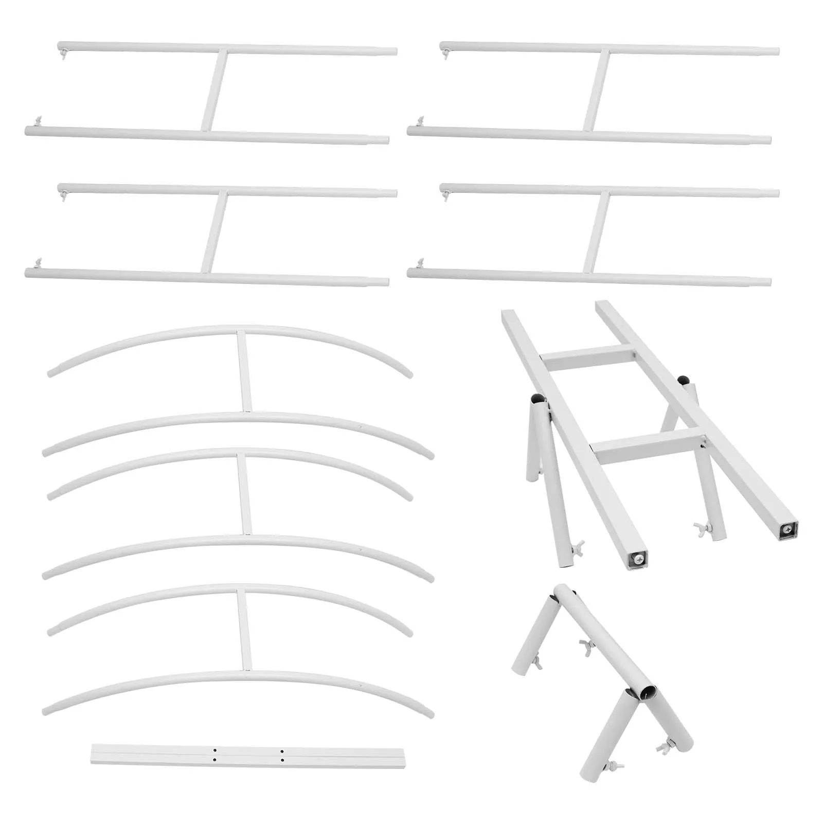 Heart Shaped Wedding Arch Rack Flower Stand Balloon Backdrop for Party Decoration 2.1M White