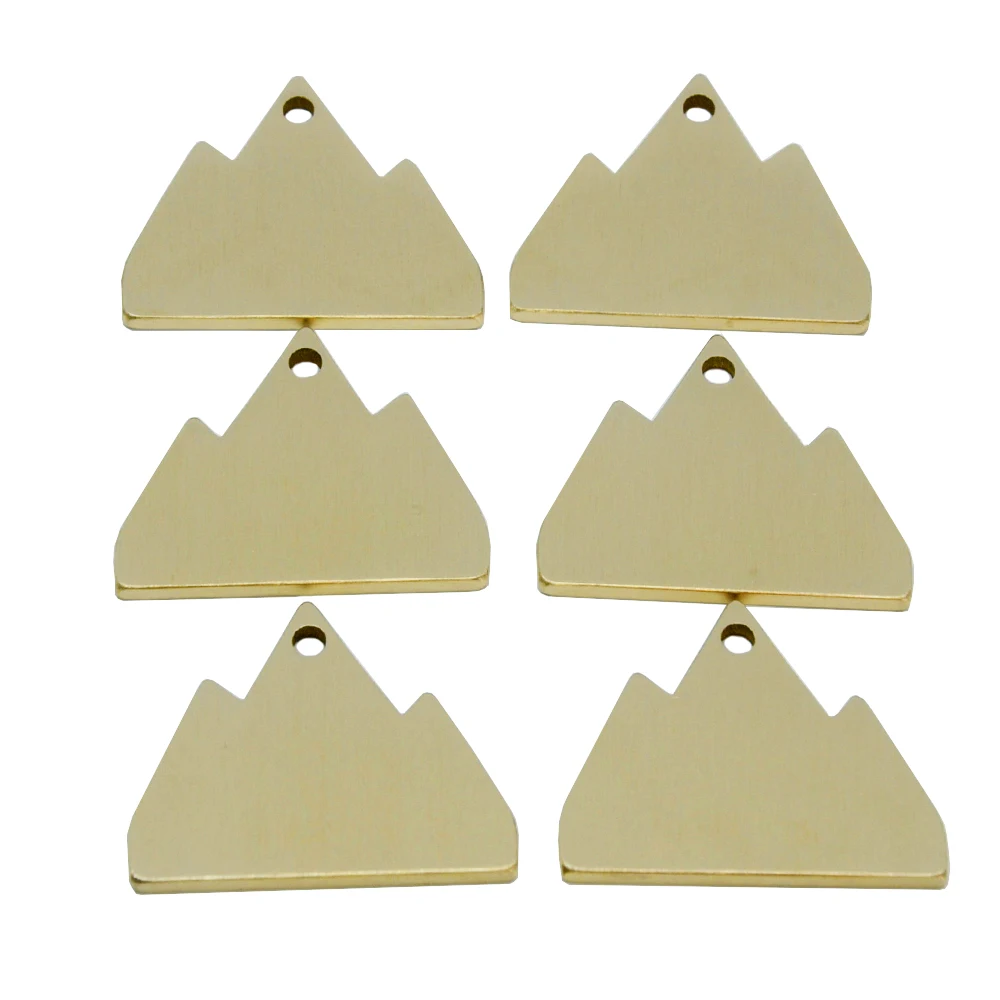 

10pcs Brass Mountain Blanks for Metal Stamping and Engraving 2mm Thick