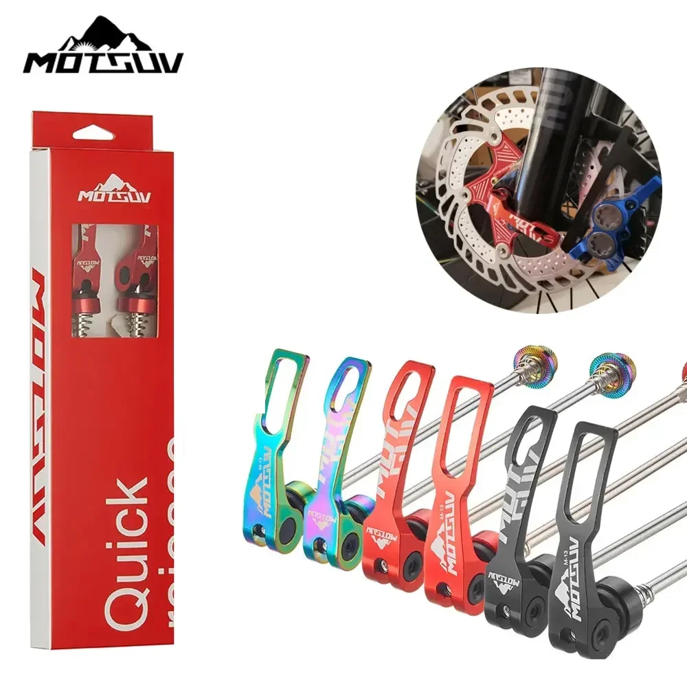 

MOTSUV MTB Road Bicycle Steel Skewers QR Hub Quick Release Lever Front Wheel 100mm Rear 135mm For Mountain Bike Folding