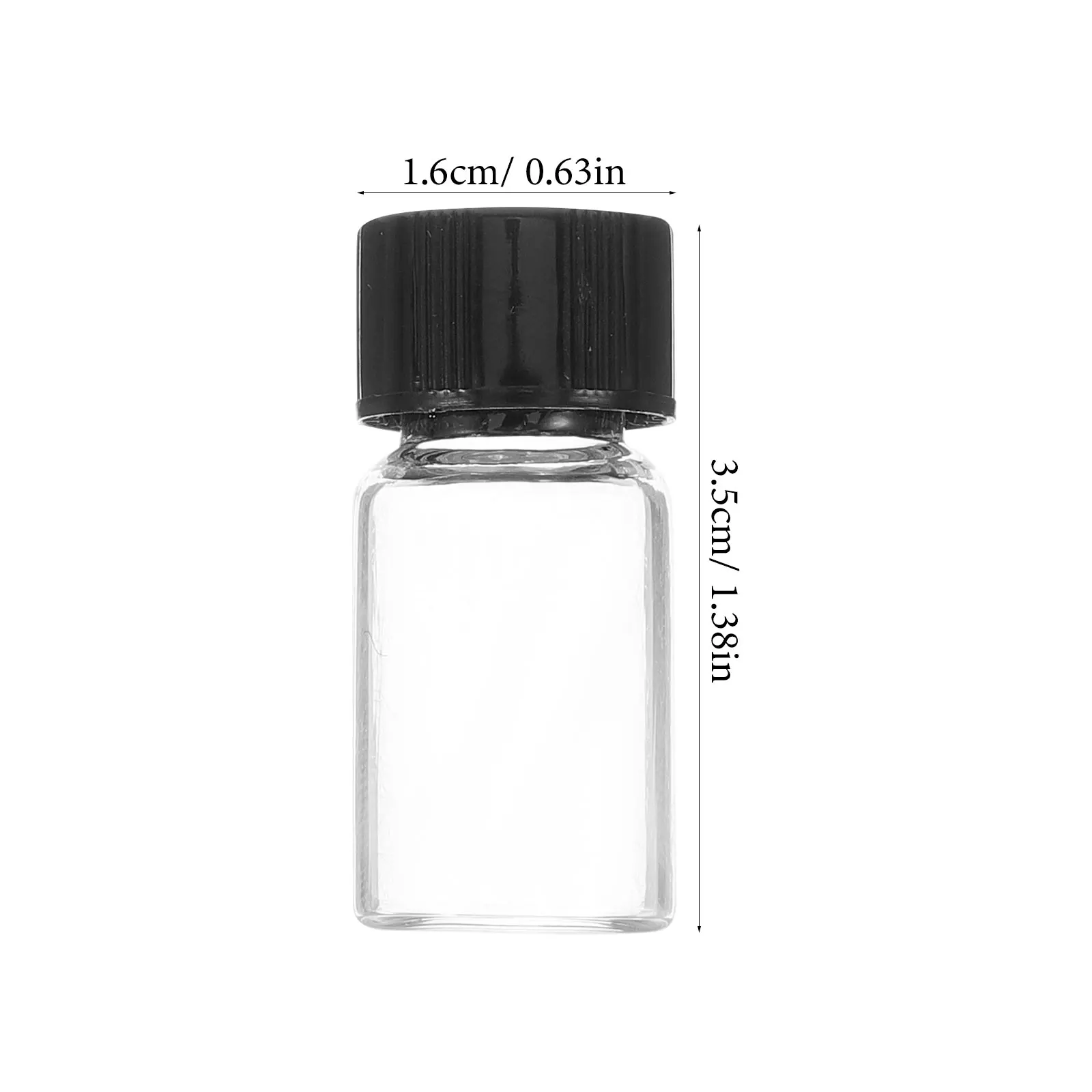 10 Pcs Clear Glass Vials Small Liquid Vial For Samples Leak Proof With Screw Caps Laboratory Bottle Storage Container