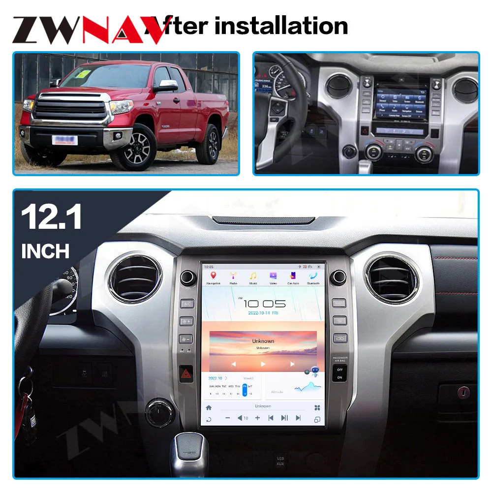 

For Toyota Tanta 2014-2019 4G Android 11 Tesla Radio Style car GPS navigation multimedia player Stereo vertical screen head unit